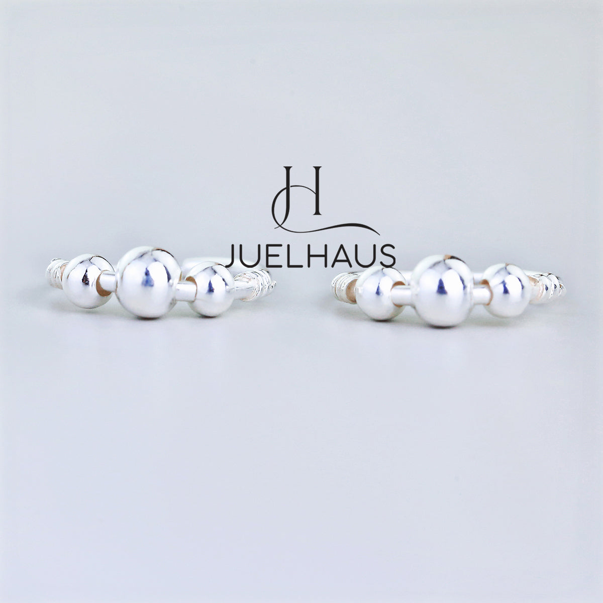 JUELHAUS Smooth Round Silver Earrings for Babies or New Earrings