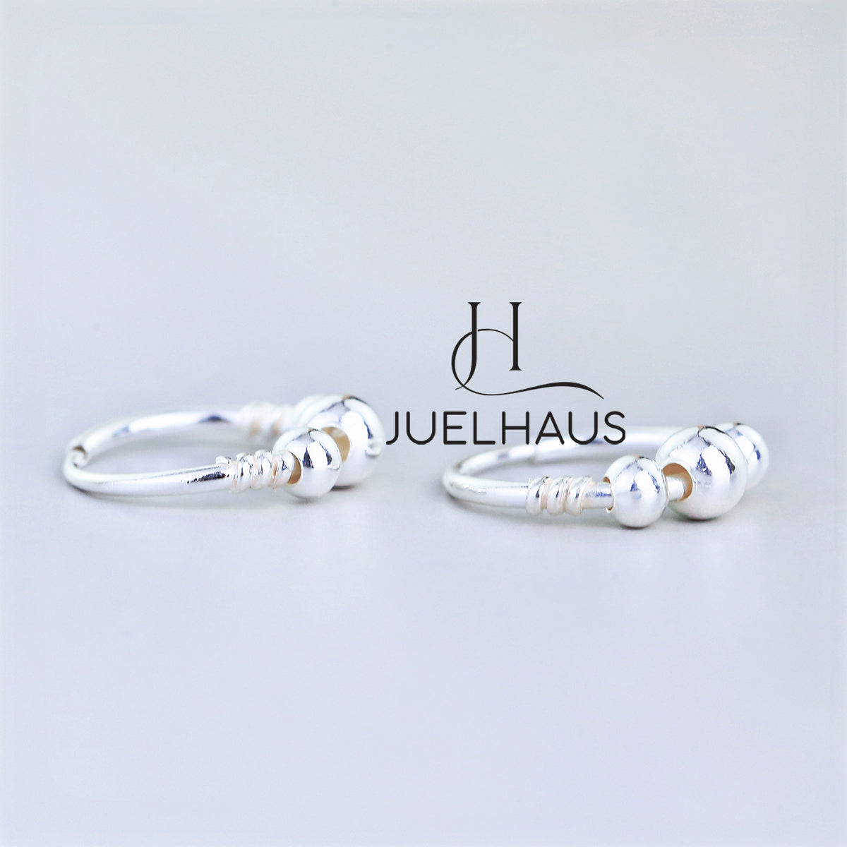 JUELHAUS Smooth Round Silver Earrings for Babies or New Earrings