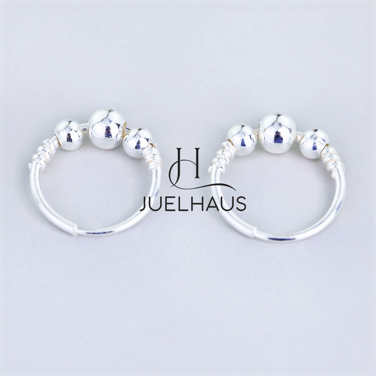 JUELHAUS Smooth Round Silver Earrings for Babies or New Earrings
