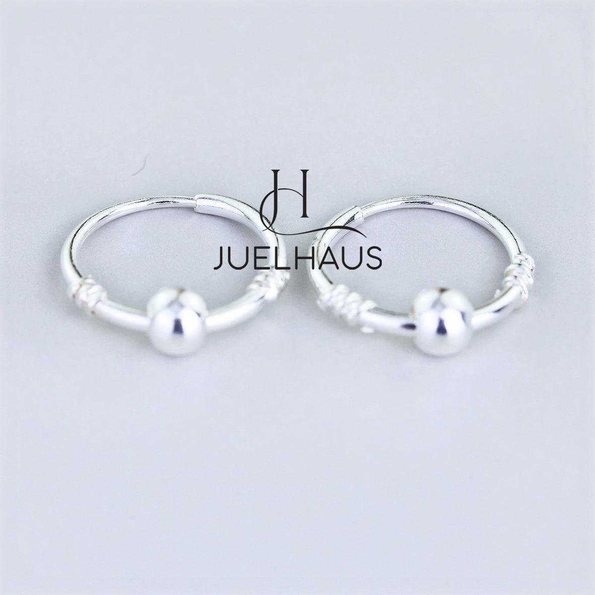 JUELHAUS Smooth Round Silver Earrings for Babies or New Earrings