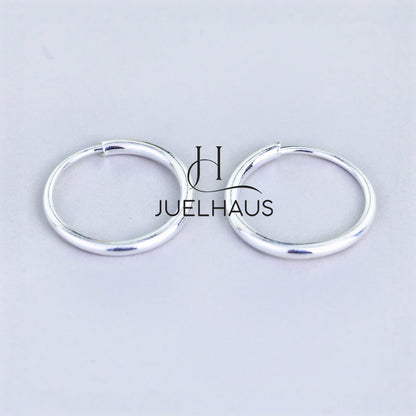 JUELHAUS Smooth Round Silver Earrings for Babies or New Earrings