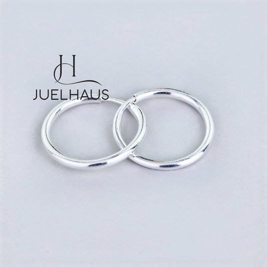 JUELHAUS Smooth Round Silver Earrings for Babies or New Earrings