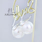 JUELHAUS Silver Pearl Earrings Short Hook Style, Simple, Durable, Luxurious, Easy to Wear