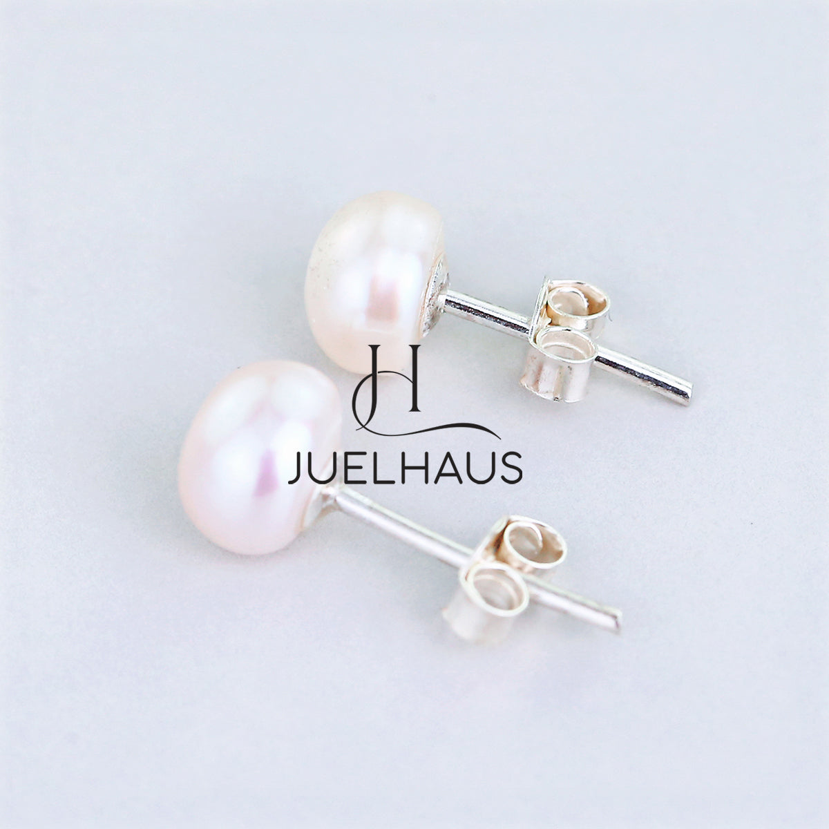 JUELHAUS Simple, Luxurious, Attractive Studded Silver Pearl Earrings