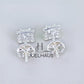 JUELHAUS  Women's Silver Earrings with Square Stone Buds, Youthful and Modern Personality