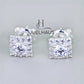JUELHAUS  Women's Silver Earrings with Square Stone Buds, Youthful and Modern Personality