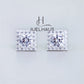 JUELHAUS  Women's Silver Earrings with Square Stone Buds, Youthful and Modern Personality