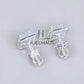 JUELHAUS  Women's Silver Earrings with Square Stone Buds, Youthful and Modern Personality