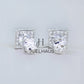 JUELHAUS  Women's Silver Earrings with Square Stone Buds, Youthful and Modern Personality