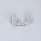 JUELHAUS Personality Black Painted Cross-shaped Silver Earrings