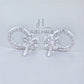 JUELHAUS Super Cute Women's Silver Earrings With Flower Buds And Circles