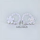 JUELHAUS Super Cute Women's Silver Earrings With Flower Buds And Circles
