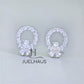 JUELHAUS Super Cute Women's Silver Earrings With Flower Buds And Circles