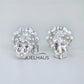 JUELHAUS  Women's Silver Earrings with Stone Buds in Round Flower Shape, Simple, Luxurious and Outstanding