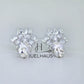 JUELHAUS  Women's Silver Earrings with Stone Buds in Round Flower Shape, Simple, Luxurious and Outstanding
