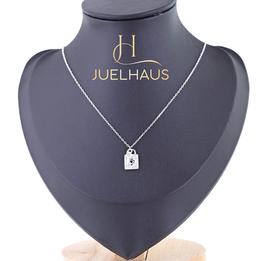 JUELHAUS Silver Necklace S925 Key Shape Beautiful Key Lock Meaningful and Luxurious