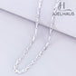 JUELHAUS 5.62g Solid Solid Silver Necklace for Women Rain Link Chain Link
