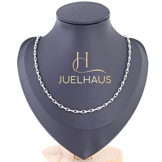 JUELHAUS Silver Necklace with 18.75g Small Solid Threads, Super Solid, Super Durable, Easy to Combine and Wear on Faces