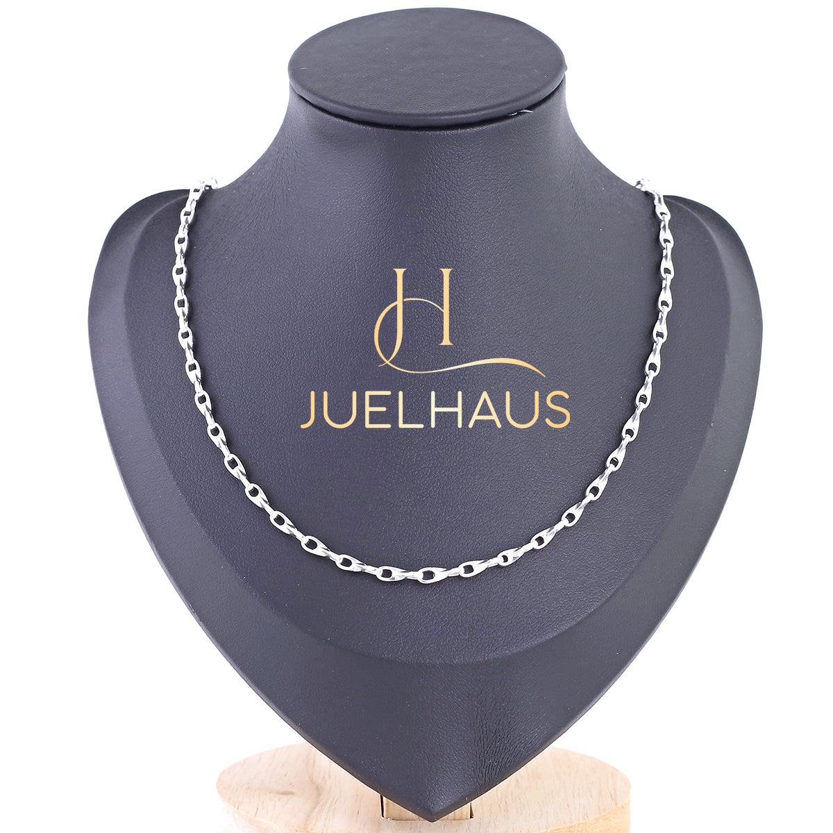 JUELHAUS 5.62g Solid Solid Silver Necklace for Women Rain Link Chain Link