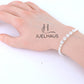 JUELHAUS S990 Pure Silver Bracelet for Women with 5mm Shining Stone Band