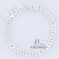 JUELHAUS  Silver Baby Bracelets with Stylized Single String Bells Interspersed with Long Round Eyes