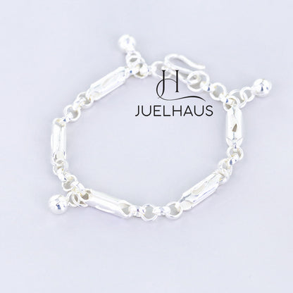 JUELHAUS  Silver Bracelets for Children to Wear on Foot and Wrist in All Styles with Funny and Lovely Ringing Bells