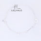 JUELHAUS  S990 Pure Silver Women's Anklet with Beautiful Small Moon and Star Shaped with Sparkling Stone