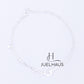 JUELHAUS  S990 Pure Silver Women's Anklet with Beautiful Small Moon and Star Shaped with Sparkling Stone