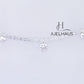 JUELHAUS S990 Pure Silver Women's Anklet with Solid Square Chain with Happy Smiley Face Shape