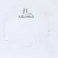 JUELHAUS  S990 Pure Silver Women's Anklet Flower Shape 4-Pointed Star Solid Round Chain Unique