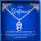 JUELHAUS  Silver Necklace Gift for girlfriend S990 Pure Angel Shape Angle 3D Waving Wings Stone Face with 3 Moving Cups