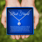 JUELHAUS Silver Pendant Gift for Best friend Pure S990 Single Stone Simple Sparkling