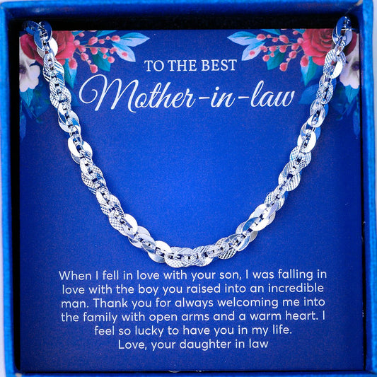 JUELHAUS Silver Necklace Gifted to mother-in-law S925 Italian Style Twisted Tangled, Outstanding Luxury