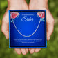 JUELHAUS Silver Necklace Gift for sisters S925 Italian Style Super Bright Stylized Bar Chain