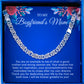 JUELHAUS Silver Necklace as a Gift for boyfriend's mother, Smooth Flat Inlaid Necklace, No Milling, Long Solid Thread