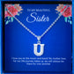 JUELHAUS  Silver Pendant Gift for sisters Letter Shaped Hook, Plain, No Stone, Simple and Personalized
