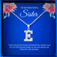 JUELHAUS  Silver Pendant Gift for sisters Letter Shaped Hook, Plain, No Stone, Simple and Personalized