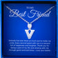 JUELHAUS Silver pendant given to a Best friend in the shape of a letter with a stone on a hook, strikingly impressive
