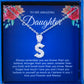 JUELHAUS Silver pendant given to a girl in the shape of a letter with a stone on a hook, strikingly impressive
