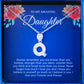 JUELHAUS Silver pendant given to a girl in the shape of a letter with a stone on a hook, strikingly impressive