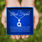 JUELHAUS Silver pendant given to a Best friend in the shape of a letter with a stone on a hook, strikingly impressive