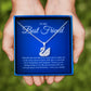 JUELHAUS Swan Pendant Inlaid With Black White Blue Stone S990 Fine Silver Elegant Swan Pendant Jewelry Gifts For Best friend