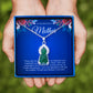 JUELHAUS Silver Pendant Gift for Mother Avalokiteśvara Bodhisattva Image Jade Green Stone with Sparkling Crystal Edge