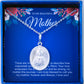JUELHAUS Silver Pendant Gift for Mother with Oval Shape of Avalokiteshvara Bodhisattva Buddha Image