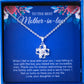 JUELHAUS Silver Necklace Gift for mother-in-law S990 in the shape of a 4-petal flower, smooth, beautiful, and naturally sparkling