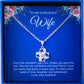 JUELHAUS Silver Necklace Gift for Wife S990 in the shape of a 4-petal flower, smooth, beautiful, and naturally sparkling