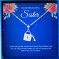 JUELHAUS Pure S990 Silver Necklace for sisters with Key Lock Shape S925 Silver Pendant