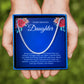 JUELHAUS Silver Bracelet Gift for Girls Pure S990 Luxurious Slender 2 Cup Rhinestone Chain