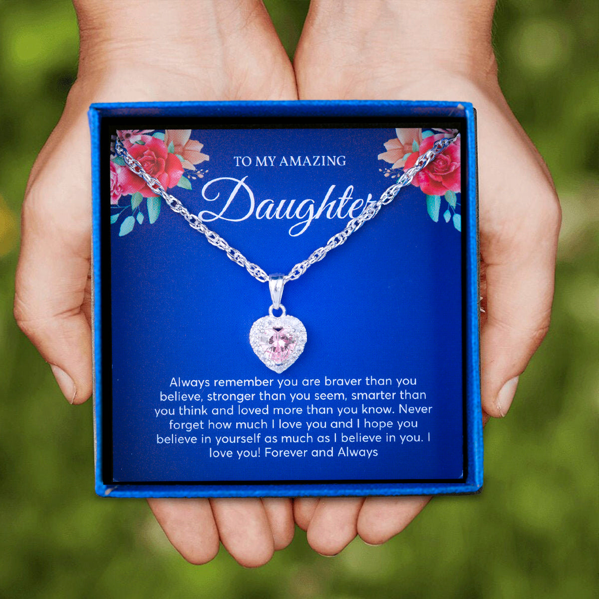 JUELHAUS Pure S990 Silver Necklace for Girls with Heart-shaped Pink Stone, Outstandingly Beautiful