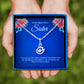 JUELHAUS Silver Necklace Gift for sisters S990 Pure 3D Swan Shape with 3 Stones in Brilliant Movement